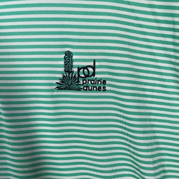 Footjoy Shirt Mens XL Green Polo Short Sleeve Golf FJ Performance Stripe - Picture 3 of 8